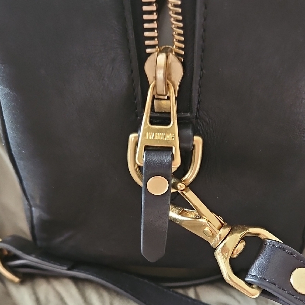 Black Leather Satchel by J.W. Hulme - Picture 7 of 8
